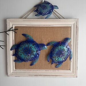 Blue Sea Turtle Wall Decor-3pc